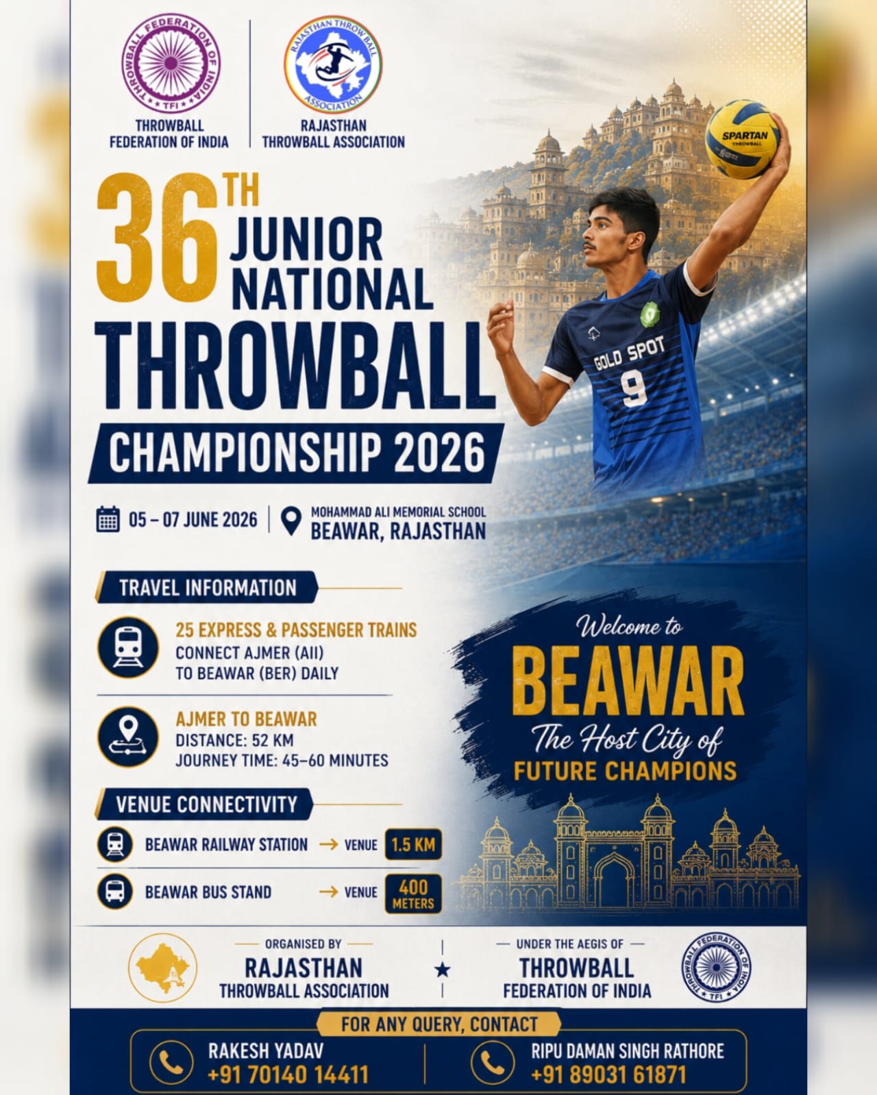36th Junior National Throwball Championship 2026-27