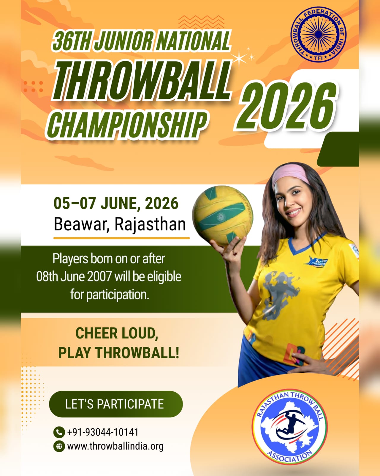 36th Junior National Throwball Championship 2026-27